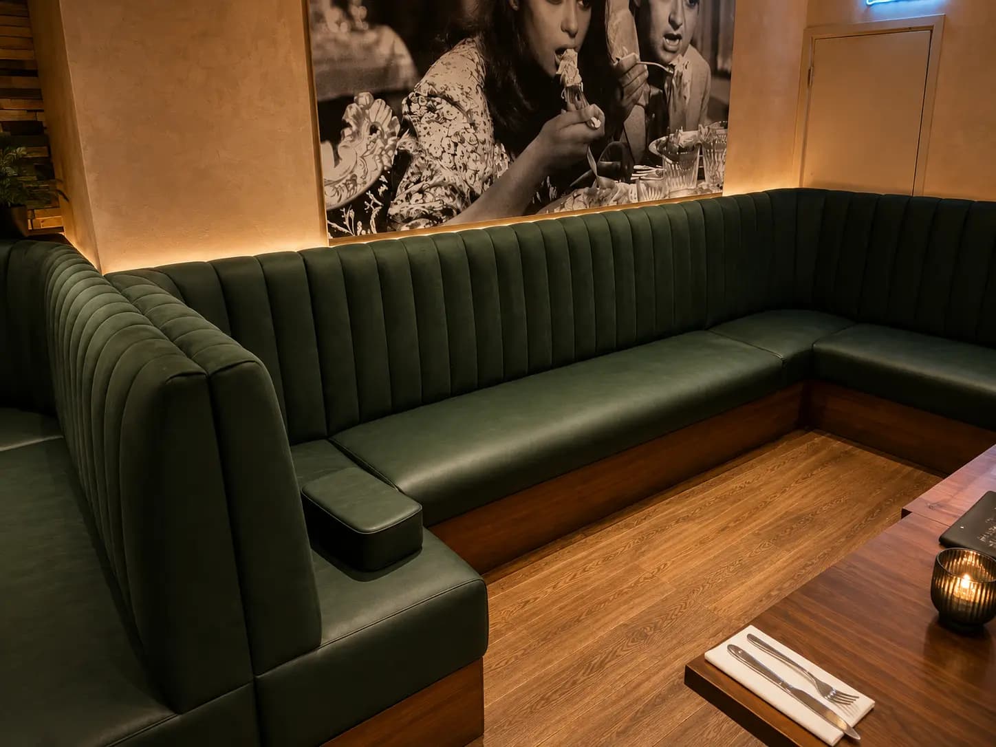 Craftsman handcrafting bespoke sofa in the Sofa N More London workshop